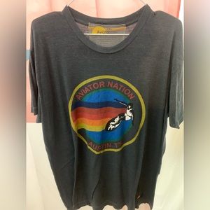 Aviator Nation charcoal logo tee unisex XXL